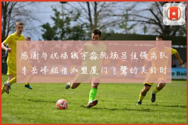 感谢与祝福钱宇淼阮杨吕佳强离队李岳峰租借加盟厦门飞鹭的美好时刻